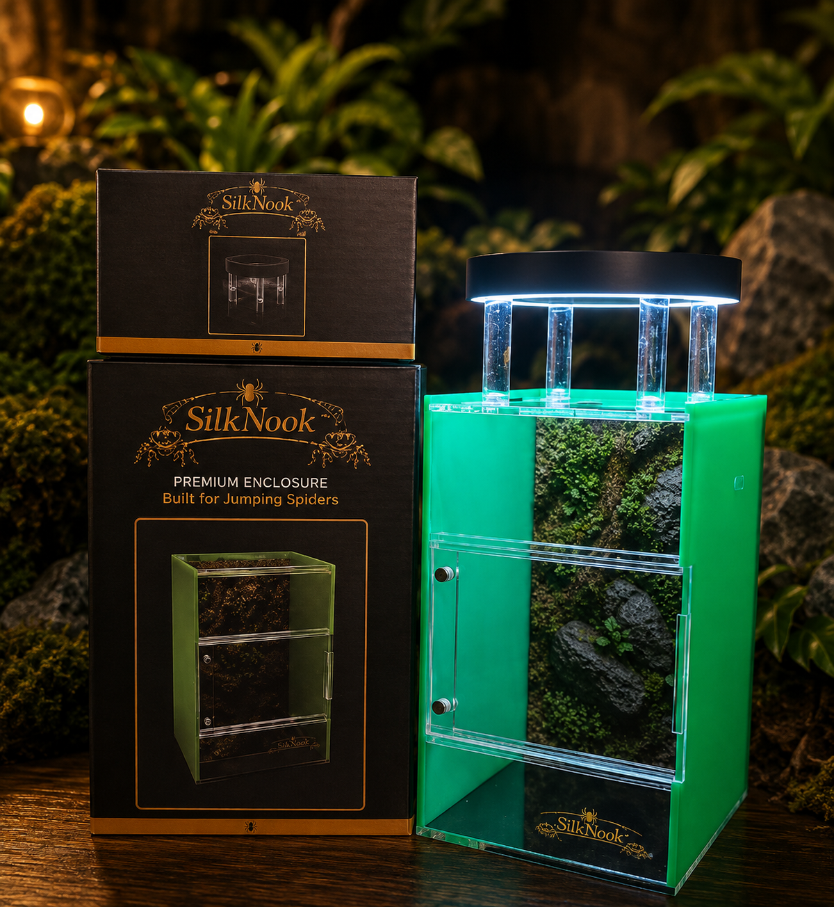 SilkNook Standard Enclosure + Magnetic LED Light Bundle
